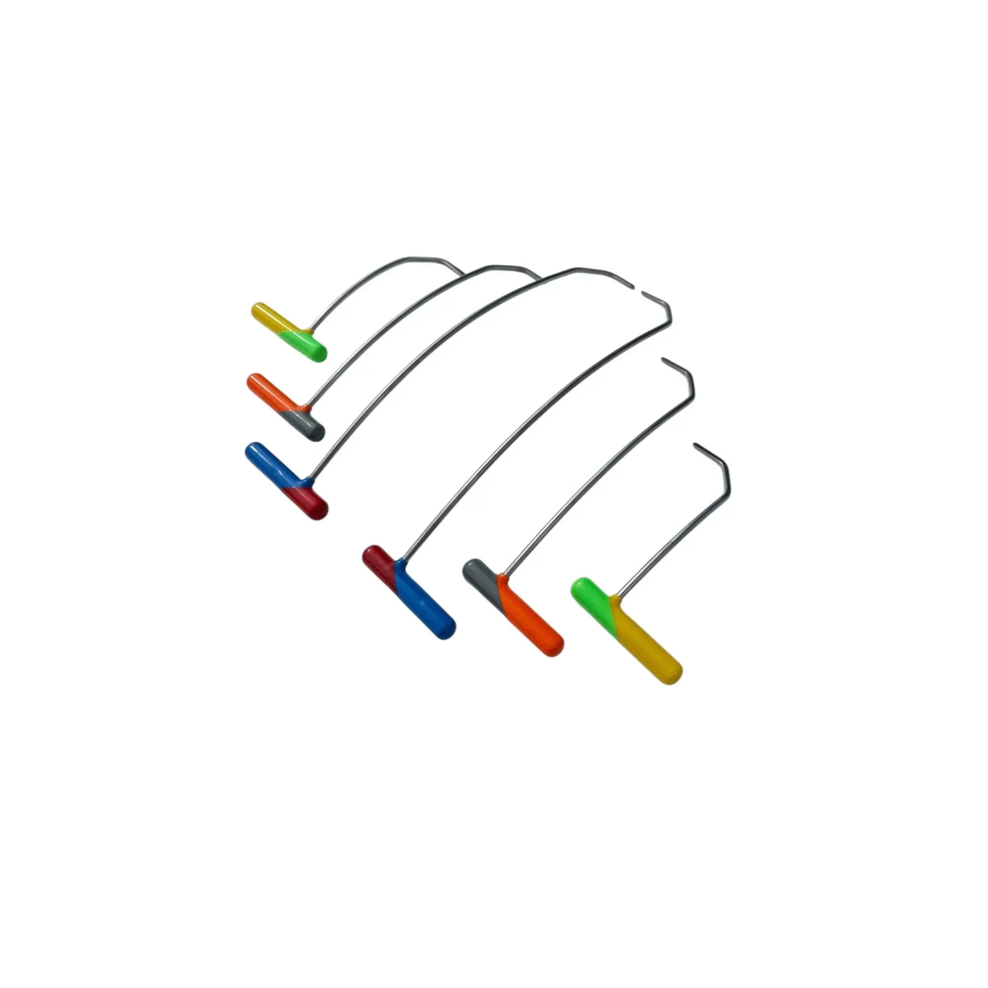 DentPDR Fynora Edition 6-Piece Round Tip Double Bend Left & Right Steel PDR Tools – Paintless Dent Repair Rods - DentPDR Stainless Steel – DentPDR Stainless Steel stainless steel PDR tool