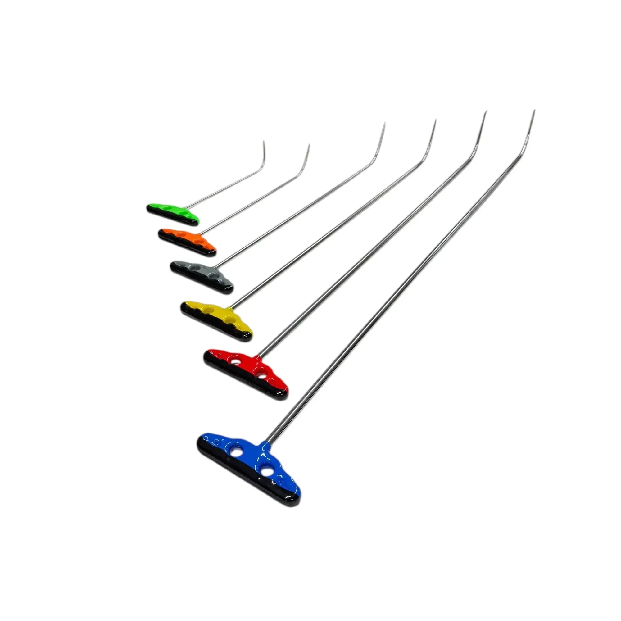 DentPDR Elvora Edition 6-Piece Sharp Tip Single Bend White Steel PDR Tools – Paintless Dent Repair Rods - DentPDR Stainless Steel – DentPDR Stainless Steel stainless steel PDR tool