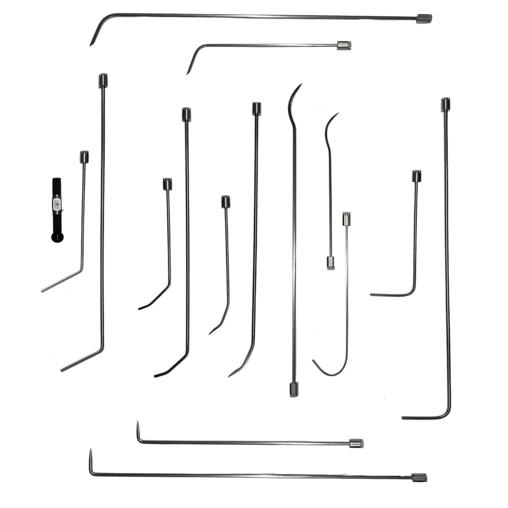 DentPDR Bursa Edition by PDR DentPDR Stainless Steel – 16-Piece Custom Paintless Dent Repair Rod Set | Precision-Crafted for Professionals With Special Bag – DentPDR Stainless Steel stainless steel PDR tool