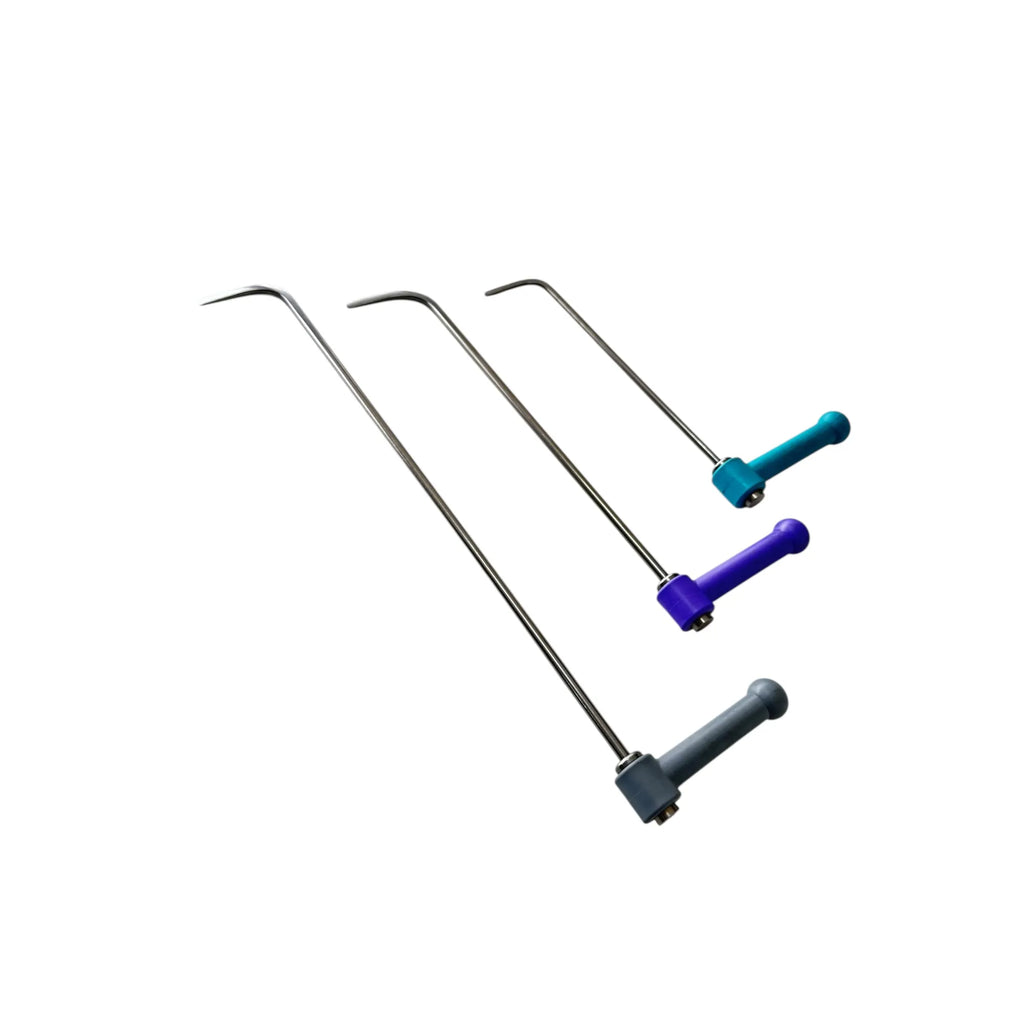 DentPDR Trieste Edition PDR DentPDR Stainless Steel 3-Piece 360° Rotating Paintless Dent Repair Rod Set – Hardened Steel Dent Tools – DentPDR Stainless Steel stainless steel PDR tool