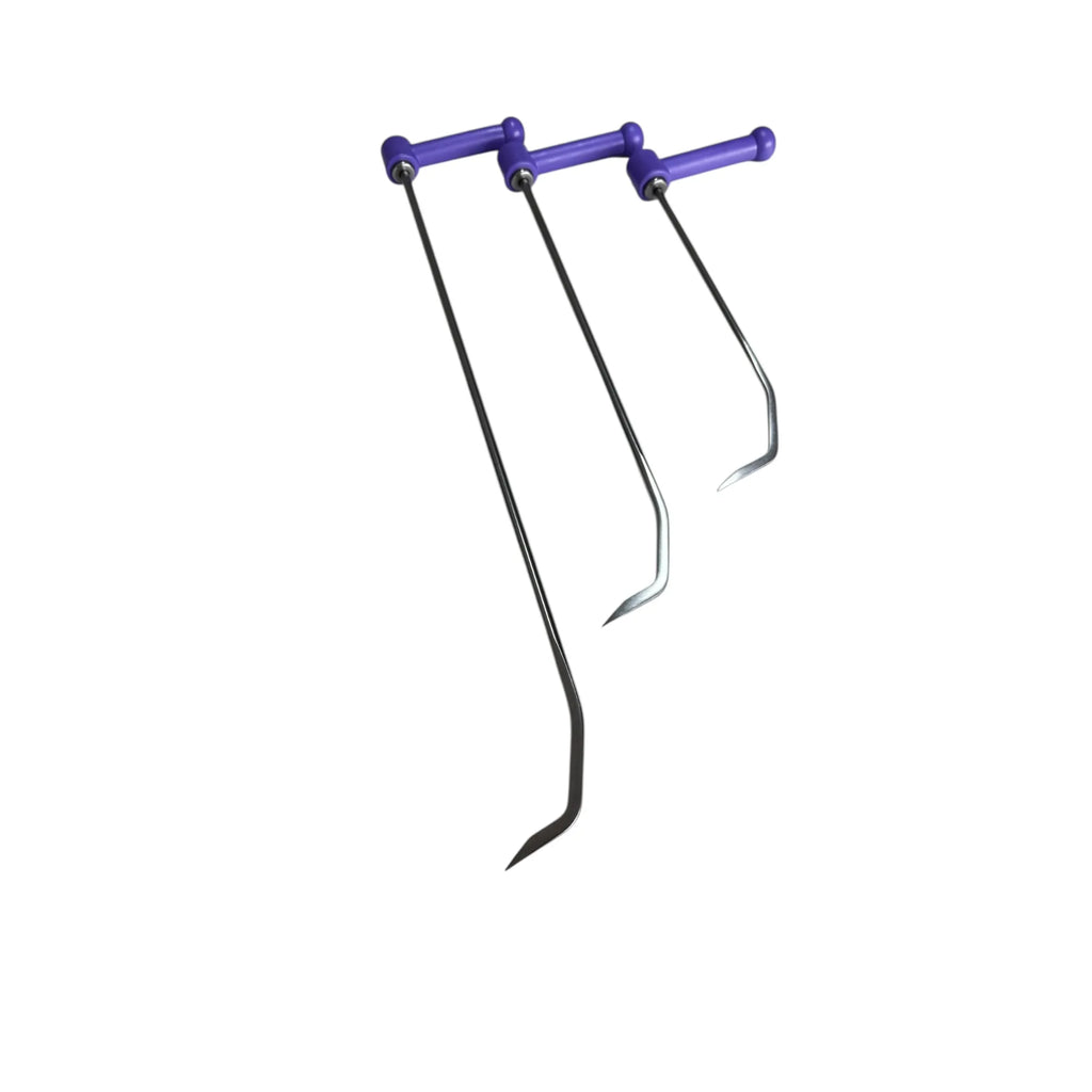 DentPDR Ghent Edition PDR DentPDR Stainless Steel 3-Piece 360° Rotating Paintless Dent Repair Rod Set – Hardened Steel Precision Tools – DentPDR Stainless Steel stainless steel PDR tool