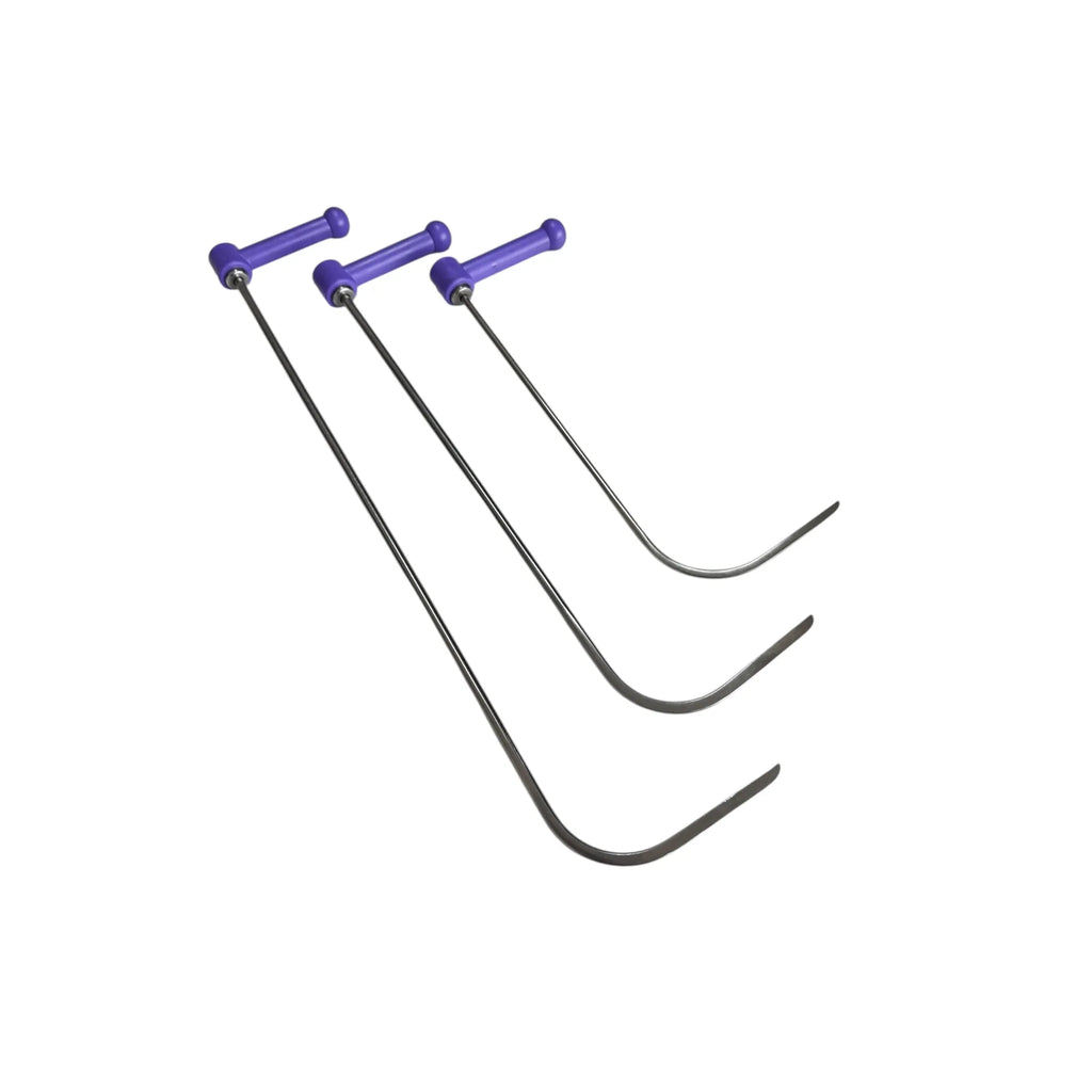 DentPDR Erfurt Edition PDR DentPDR Stainless Steel 3-Piece 360° Rotating Paintless Dent Repair Rod Set – Hardened Steel Construction – DentPDR Stainless Steel stainless steel PDR tool