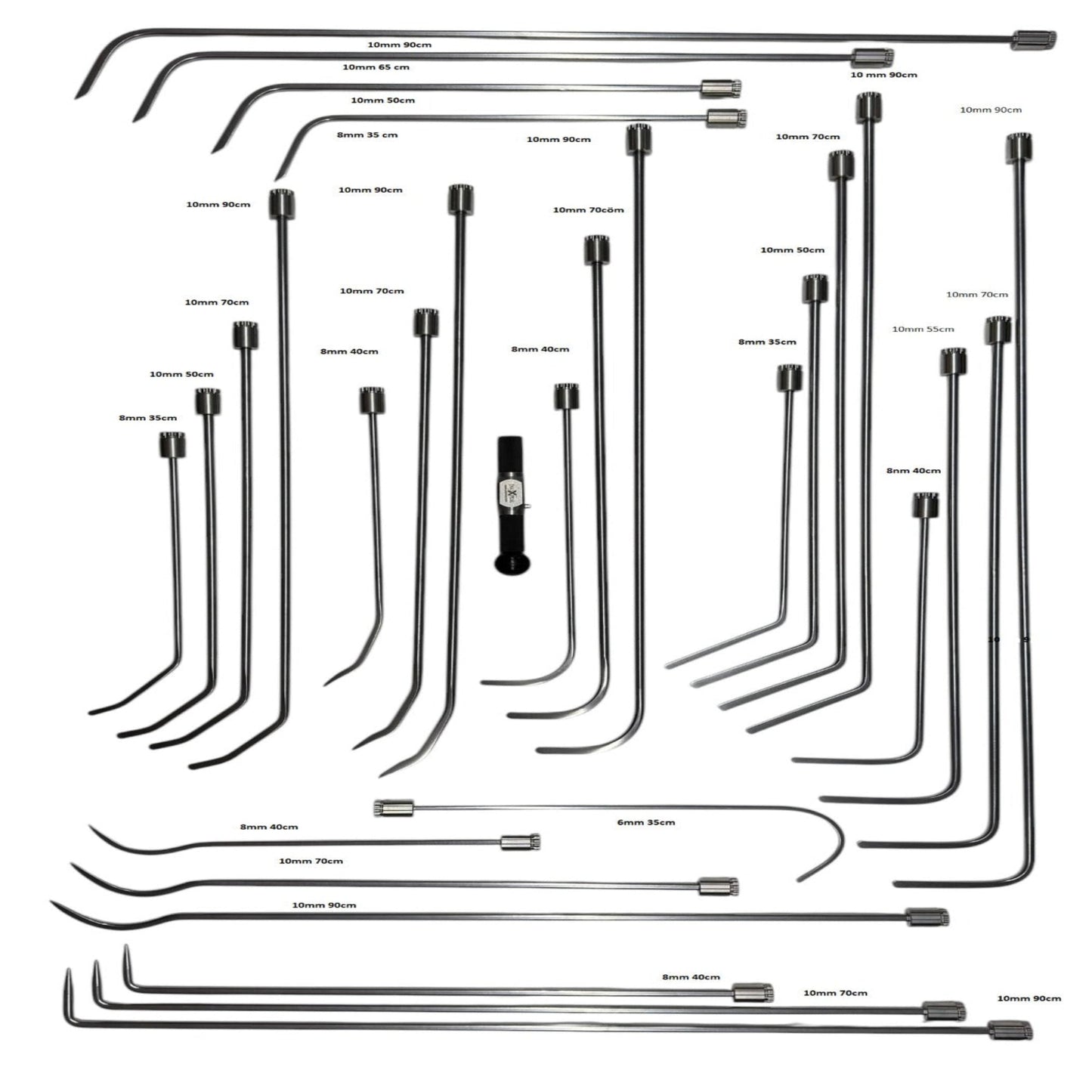Tiran Edition 29-Piece 360° Rotating PDR Rod Set & Custom Tool Bag