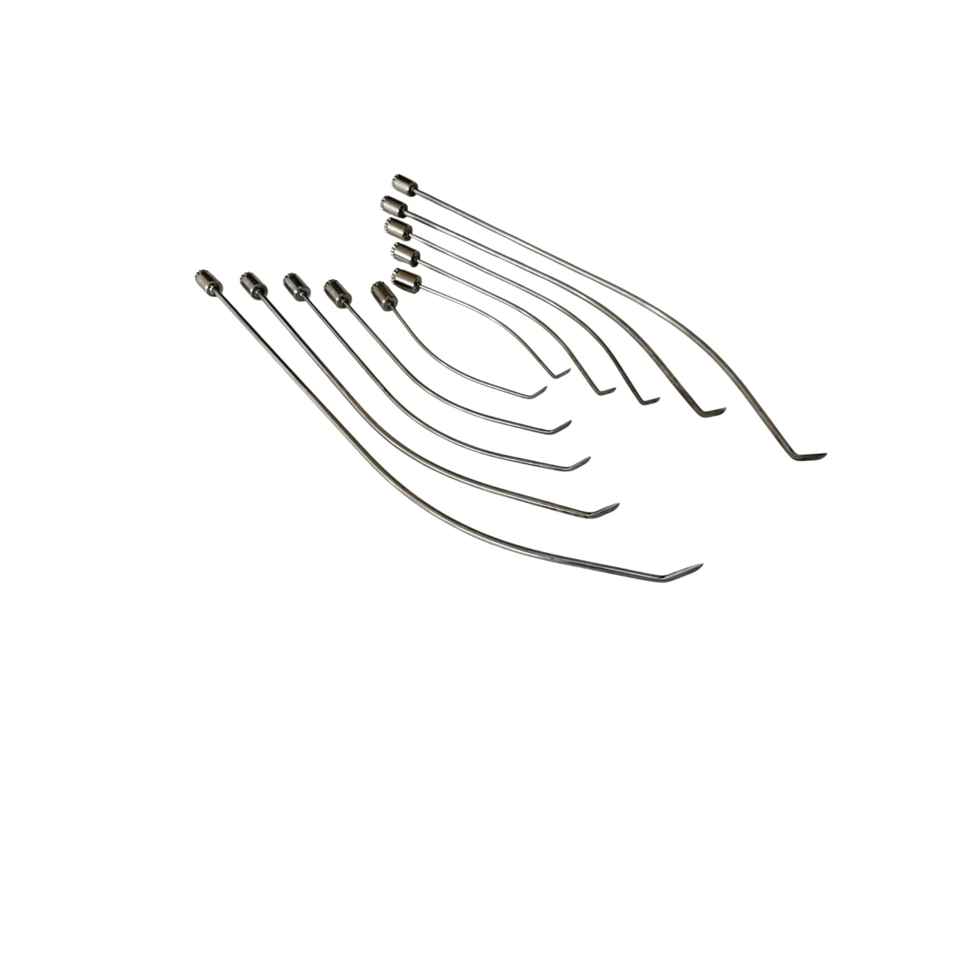 DentPDR Kassel Edition PDR DentPDR Stainless Steel 10-Piece 360° Rotating Paintless Dent Repair Rod Set – Modular Handle & Hardened Steel Tools – DentPDR Stainless Steel stainless steel PDR tool