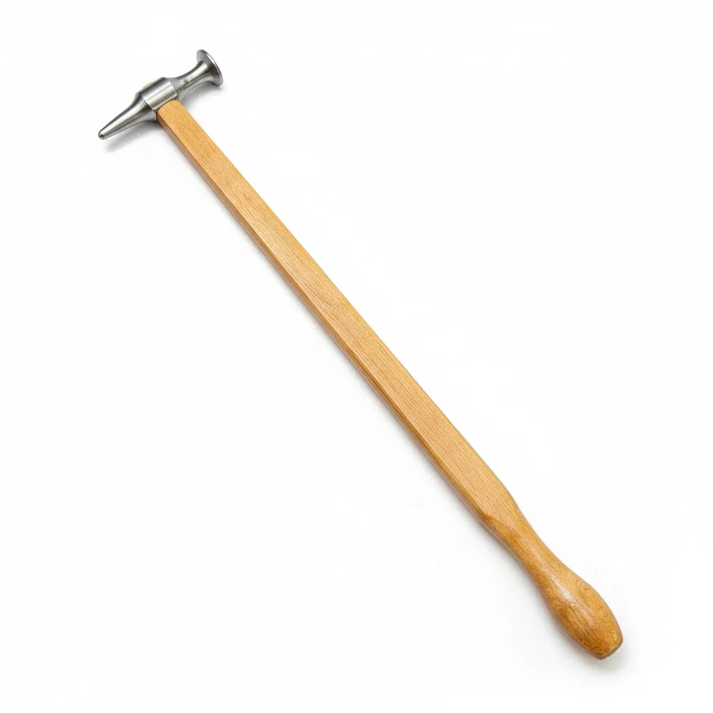 Stainless Steel PDR Hammer with Wooden Handle – Professional Paintless Dent Repair Tool
