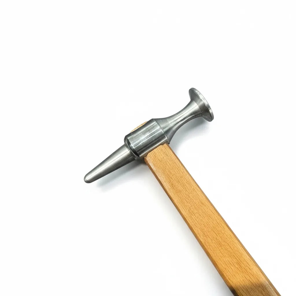 Stainless Steel PDR Hammer with Wooden Handle – Professional Paintless Dent Repair Tool