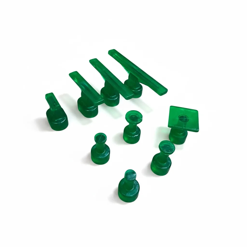 Transparent Green PDR Glue Tabs Set (9 Piece)