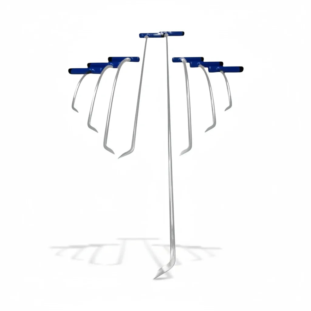 Zanfora Edition 8-Piece Heavy-Duty Single Bend PDR Rod Set (Sharp Tip)