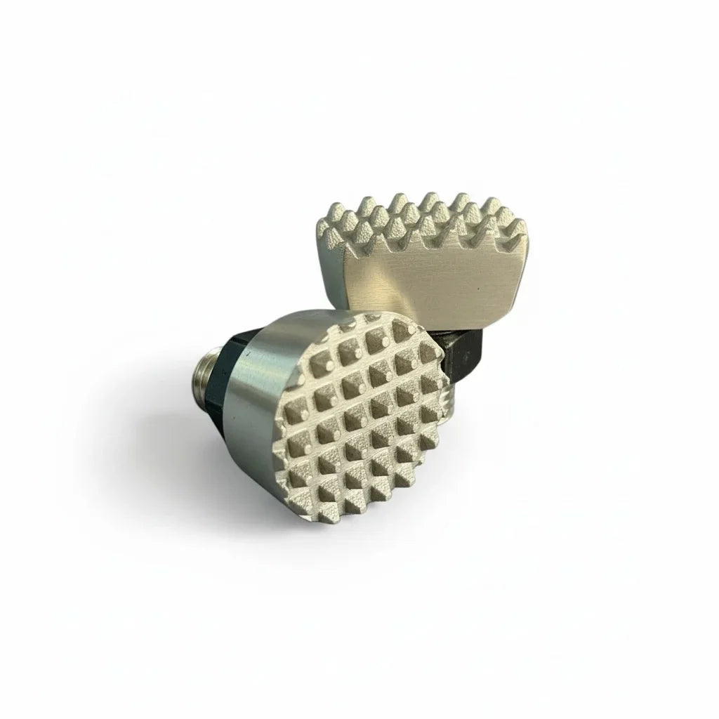 Sergio Pillon 2-Piece Checkered Titanium Alloy PDR Tips (23mm & 10x23mm, M8)