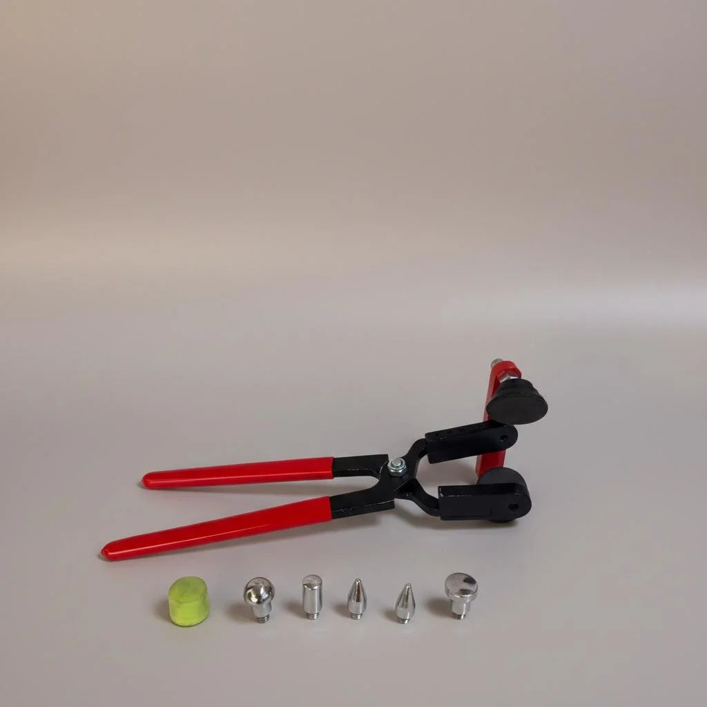Professional PDR Edge Repair Pliers with 6 Interchangeable Tips