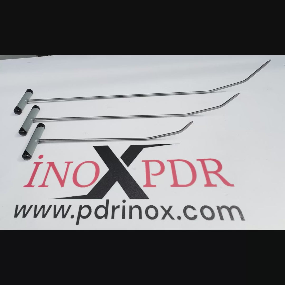 Complete 3-piece layout of the double bend PDR tool set