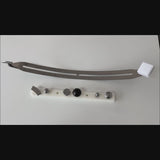 Detailed view of the hand-crafted steel body on the 75cm stick