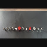 Complete layout of the versatile stainless steel tip collection