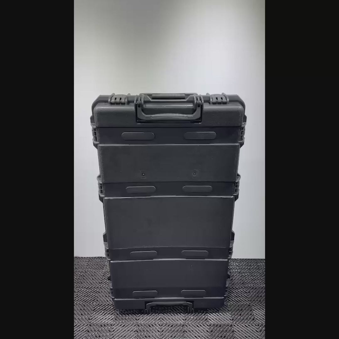 Exterior profile view of the durable black PDR tool case