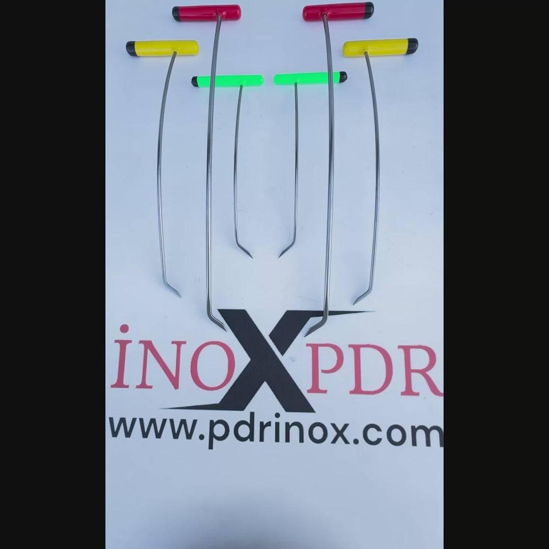 Complete 6-piece layout of the single bend PDR tool set