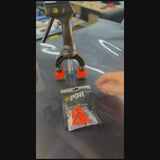 DentPDR 12x12mm square tab applied to a pinpoint dent