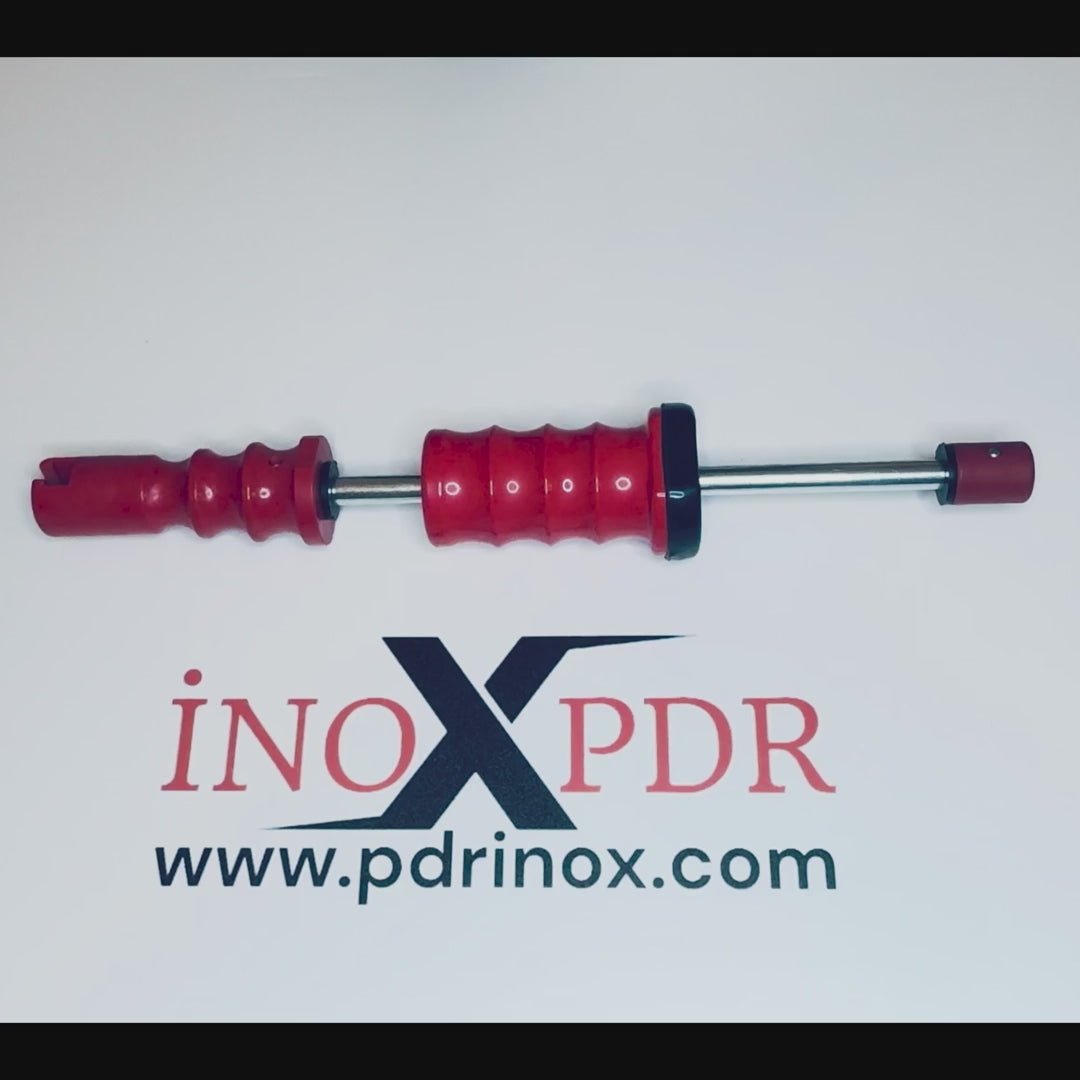 DentPDR knockdown tool tapping down a high spot on a panel