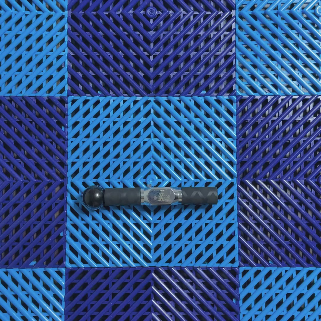 Close-up of the durable stainless steel grip on the tactical T-handle