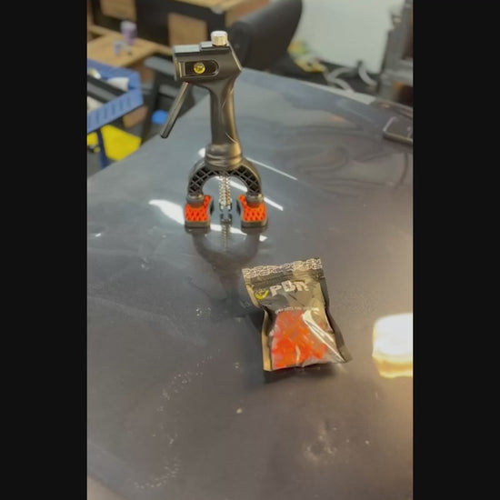 DentPDR transparent glue tab showing hot glue spread