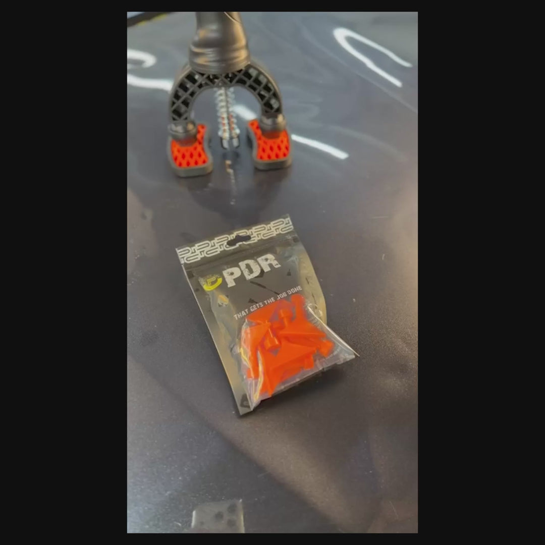 DentPDR 5x38mm narrow tab pulling a sharp linear crease