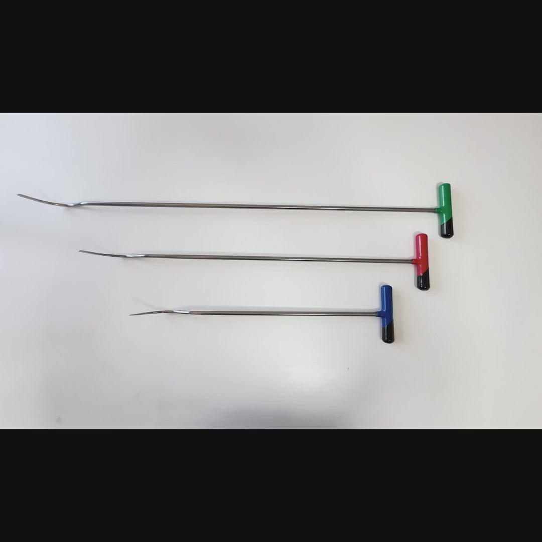 Complete 3-piece layout of the C-bend round tip PDR set