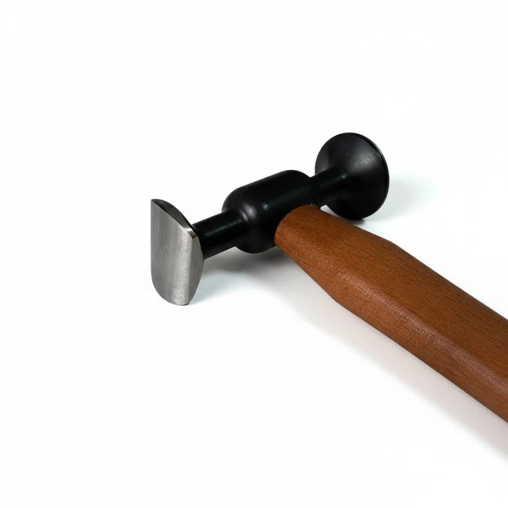 DentPDR Model 12 Wooden Handle Steel Dent Repair Hammer
