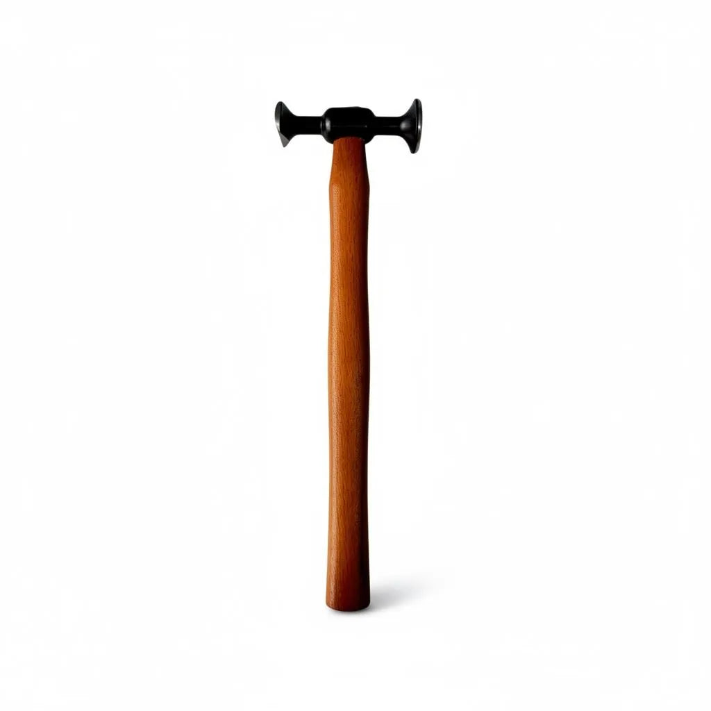 DentPDR Model 12 Wooden Handle Steel Dent Repair Hammer